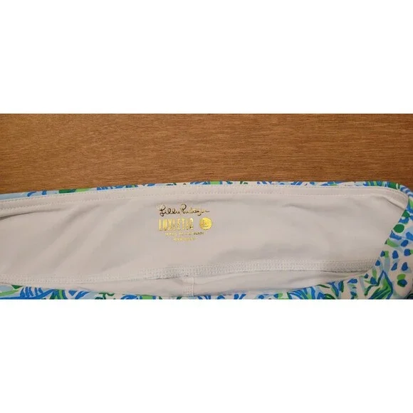 Lilly Pulitzer Aila Skort Dandy Lions Hydra Blue UPF 50+ Luxletic Size Large - Picture 4 of 13